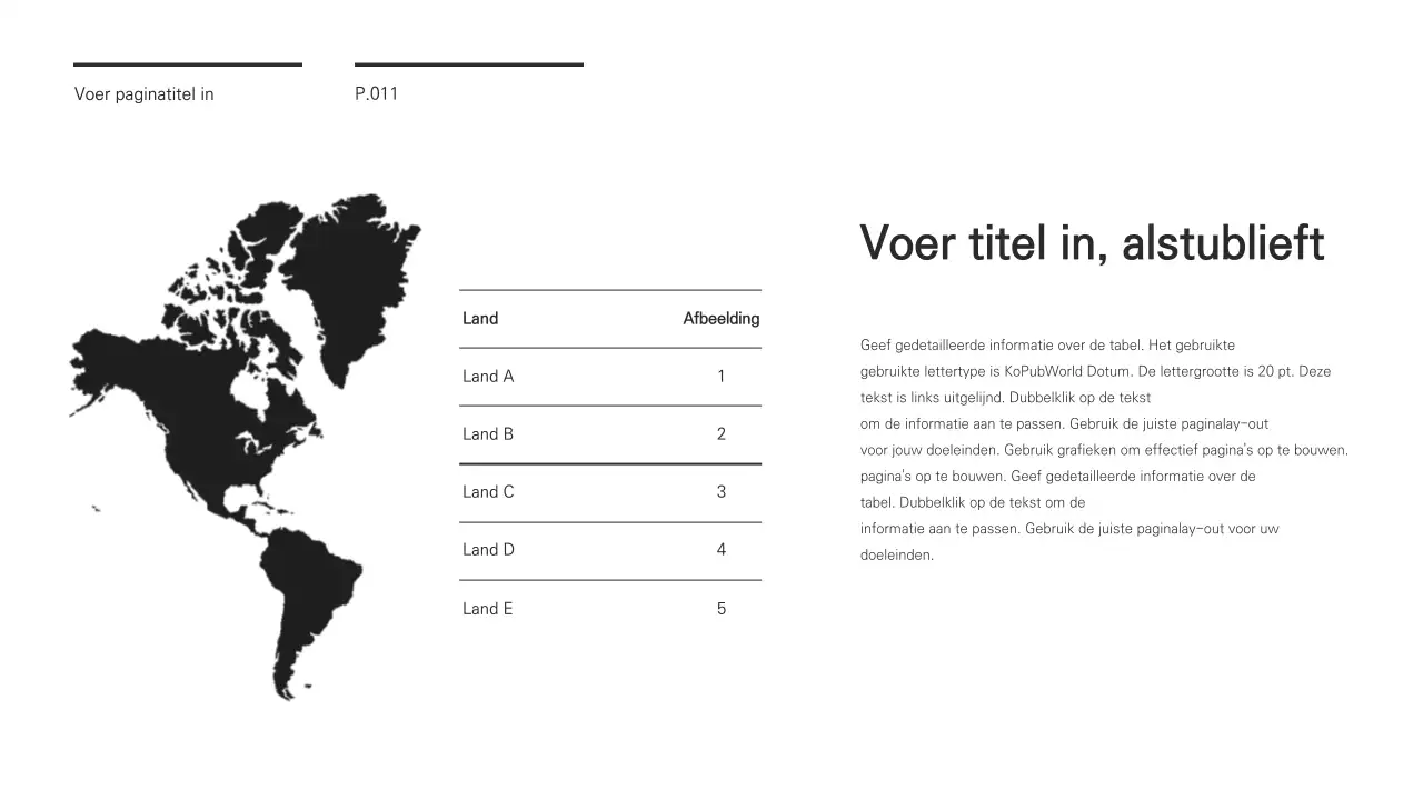 Een chique presentatie