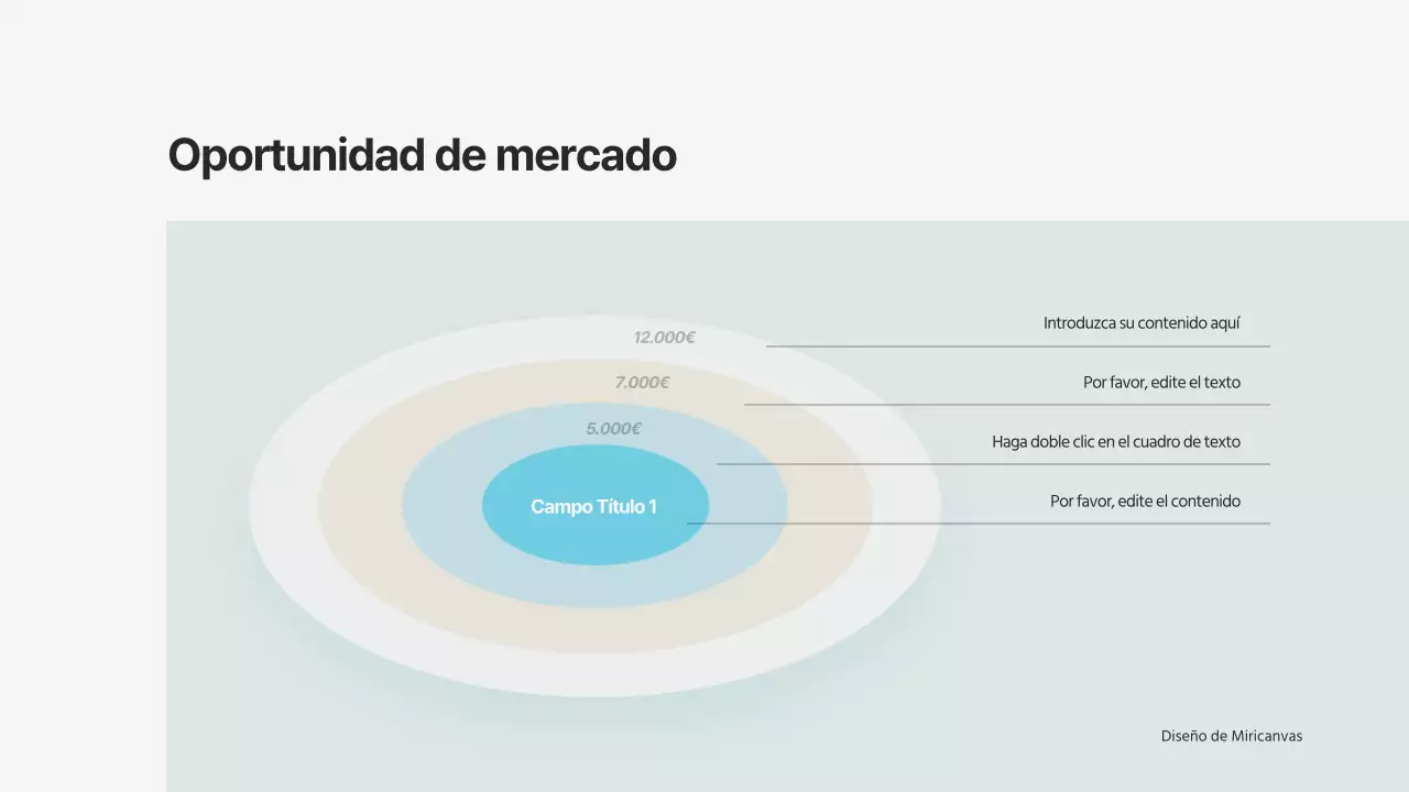 Diseño de gráfico circular con una sencilla combinación de colores azules