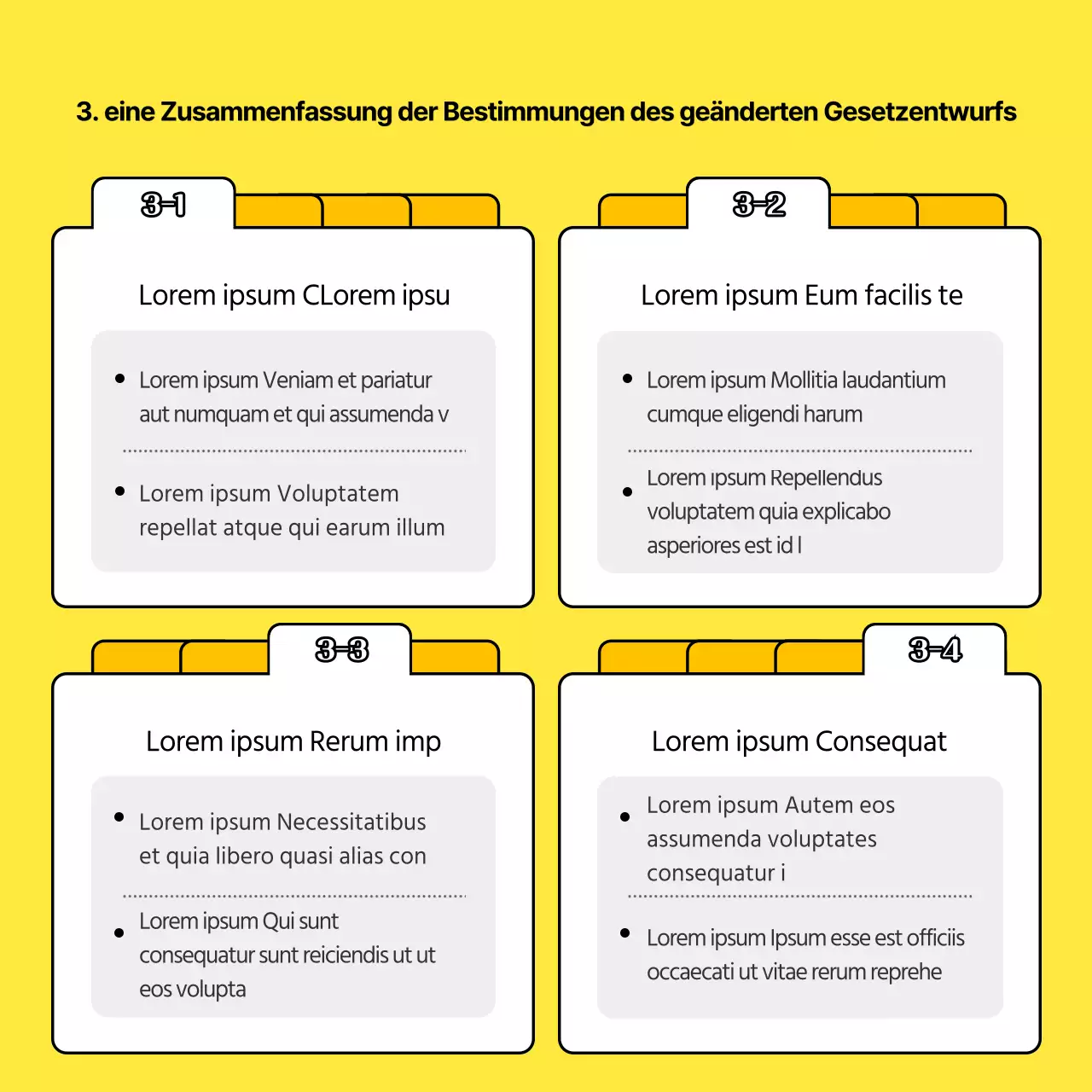 Gelbes Illustrationskonzept Arbeitsrechtsnovelle Gleichstellungsgesetz Leitfaden