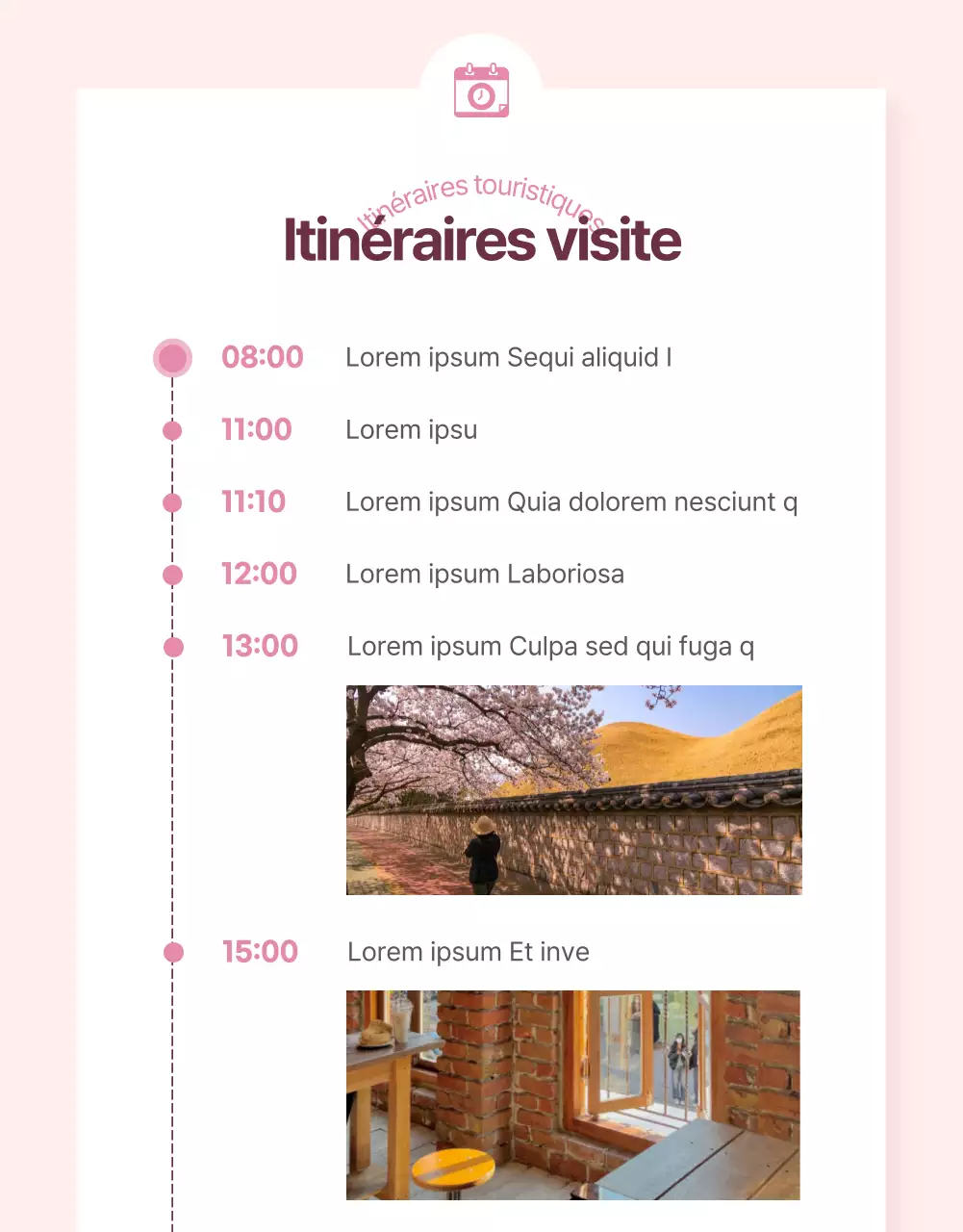 Promouvoir les visites de cerisiers en fleurs avec une touche de rose