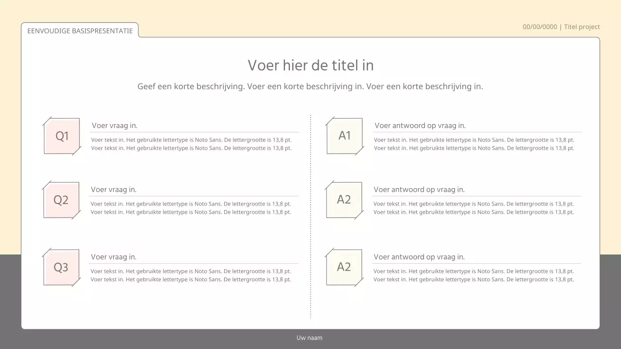 Eenvoudige, eenvoudige presentatieset in pastelkleuren en wit