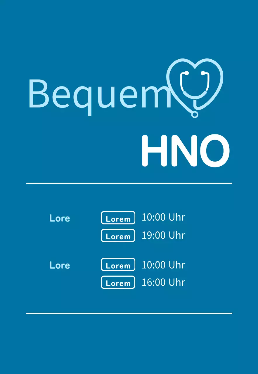 HNO-Klinik mit einem einfachen blauen Logo