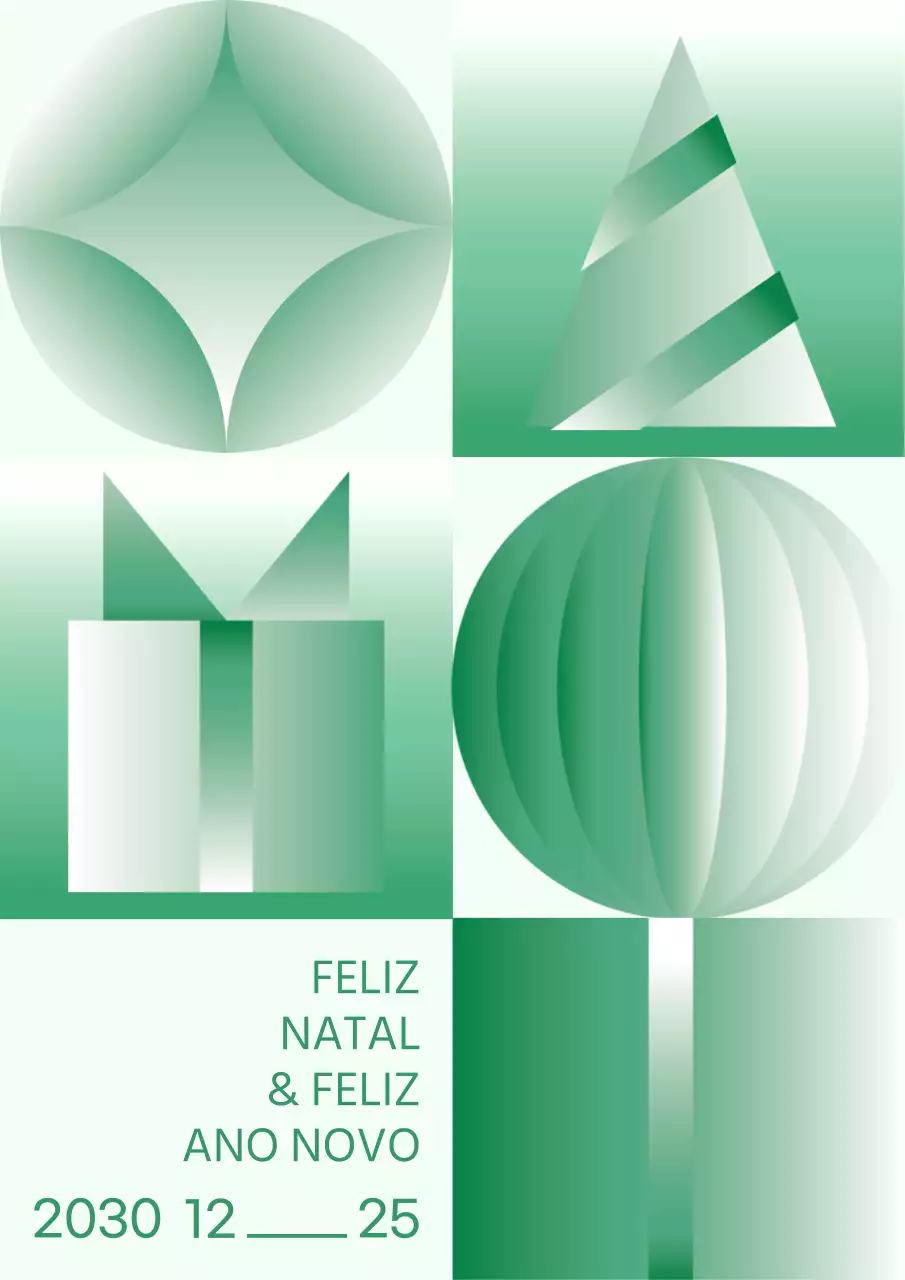 Cartaz de Natal em verde