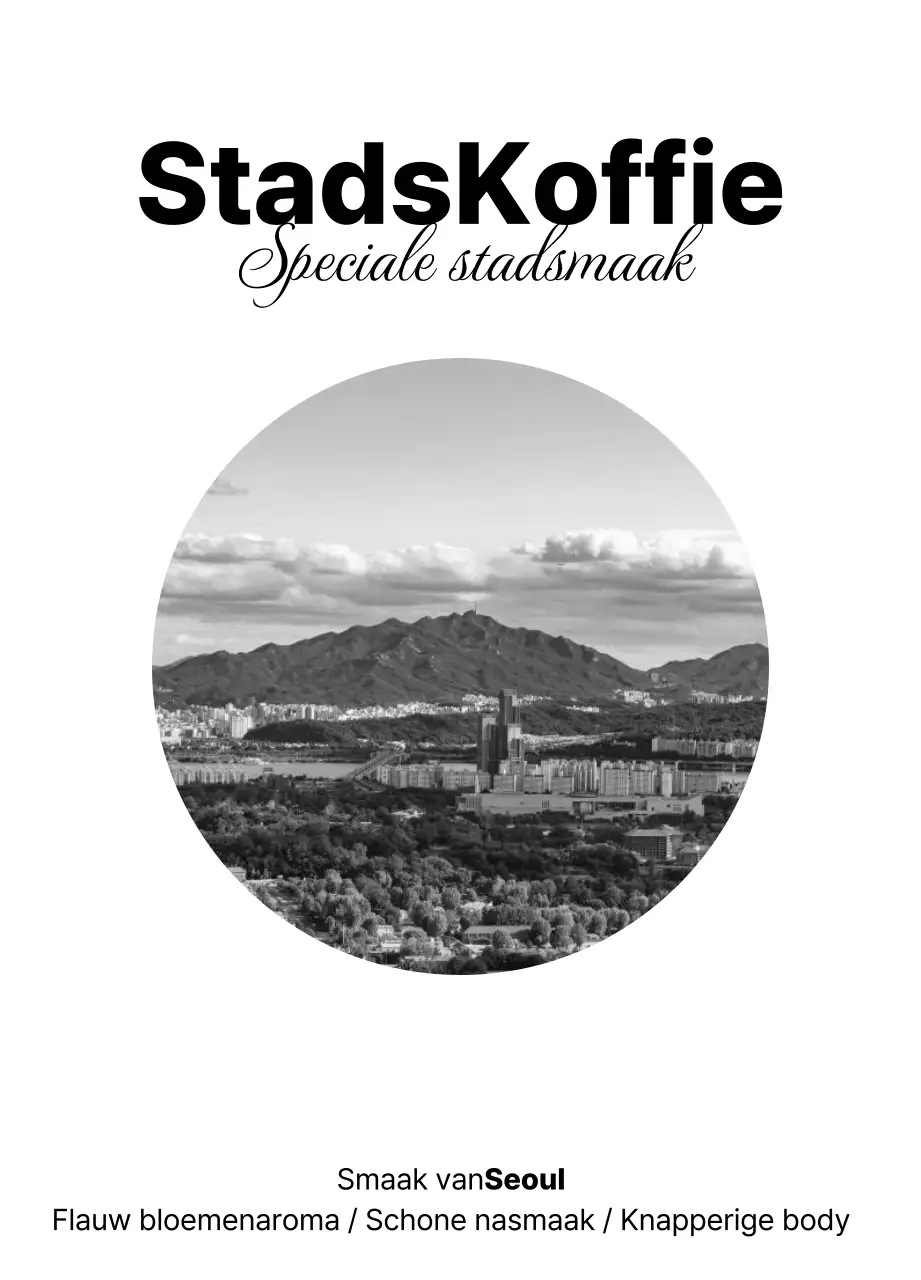 Eenvoudig ontwerp met zwart-wit landschapsfotografie