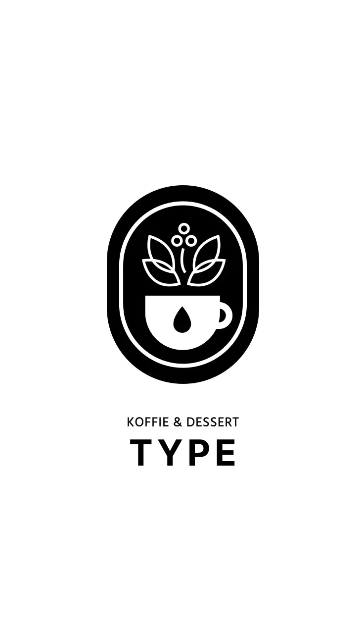 zwart wit eenvoudig koffie pictogram cafe logo visitekaartje voor cafe