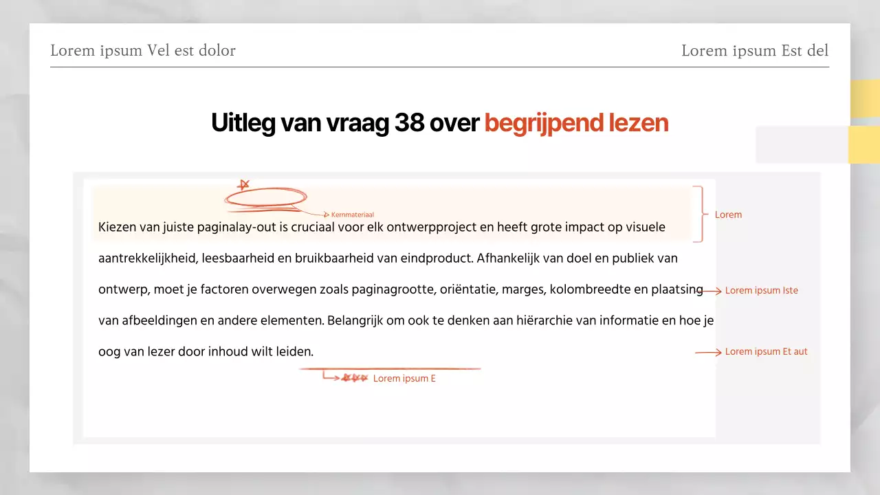Rood en wit testpapier thema proefexamen antwoorden