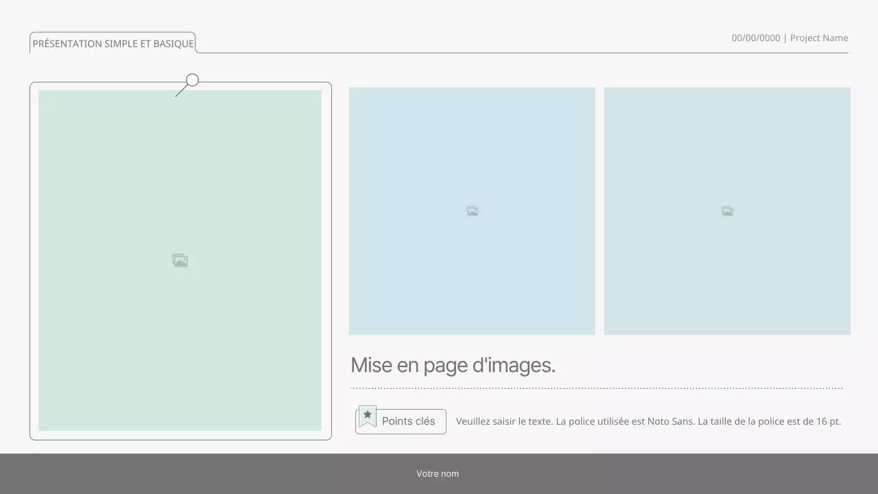 Kit de présentation simple et basique dans les tons pastels et blancs
