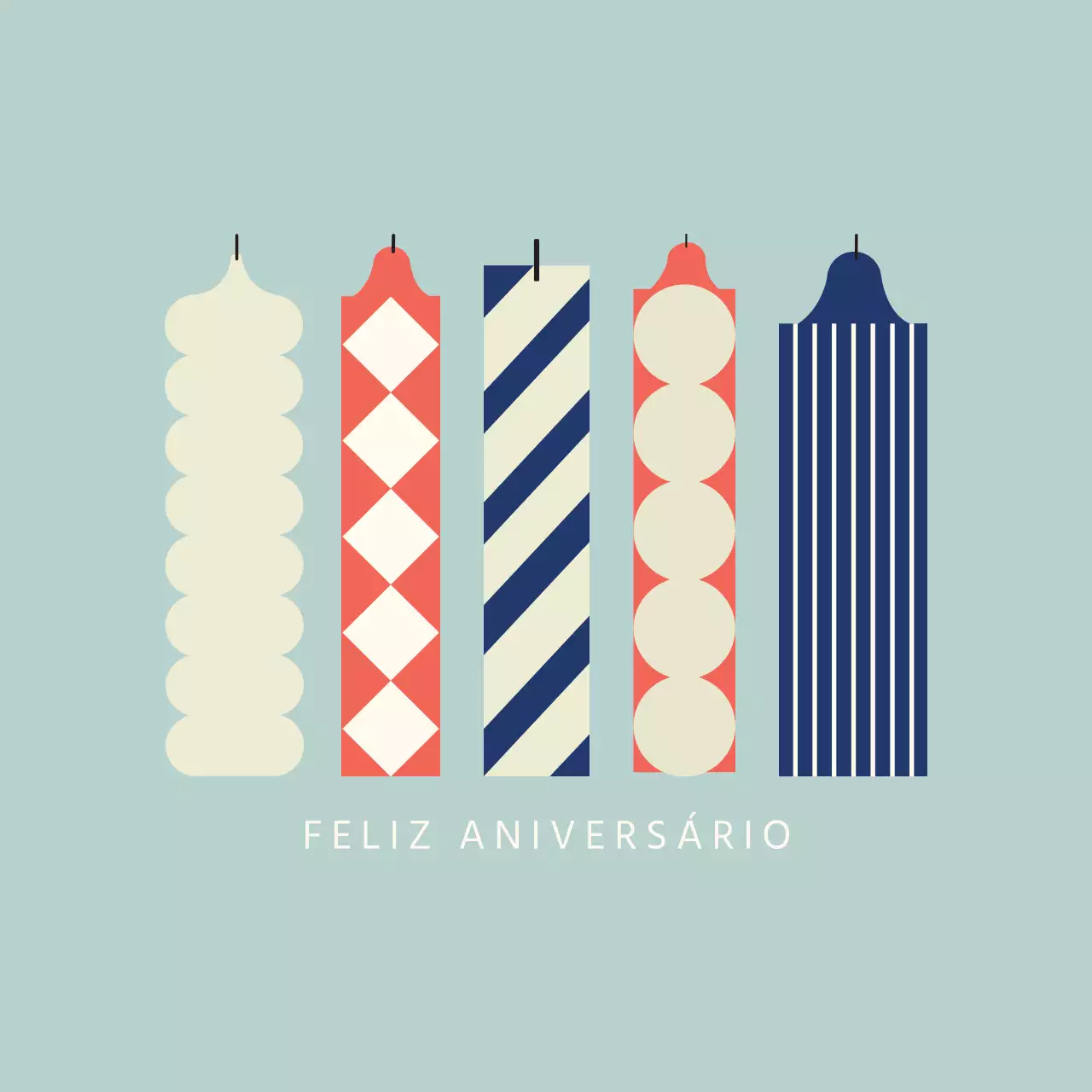 Cartão de aniversário simples