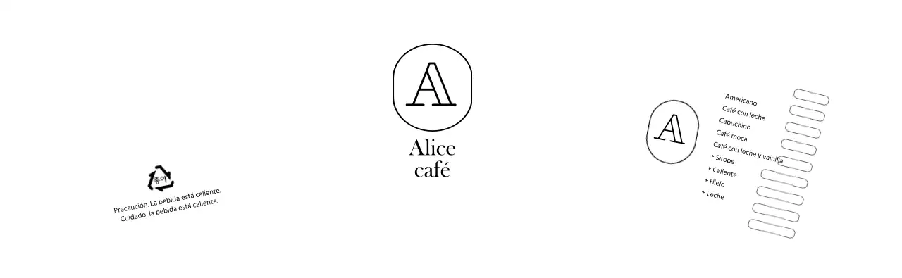 Portavasos sencillo con logotipo de cafetería