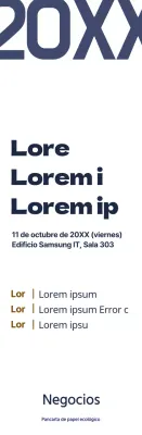 Estilo sencillo en azul marino y marrón Información para la Conferencia de Otoño