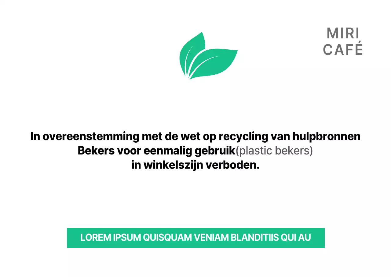 Groene café bewegwijzering Acryl stand voor cafés