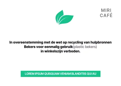 Groene café bewegwijzering Acryl stand voor cafés