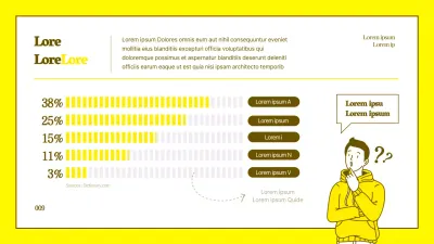 Graphique à barres, jaune, concept épuré