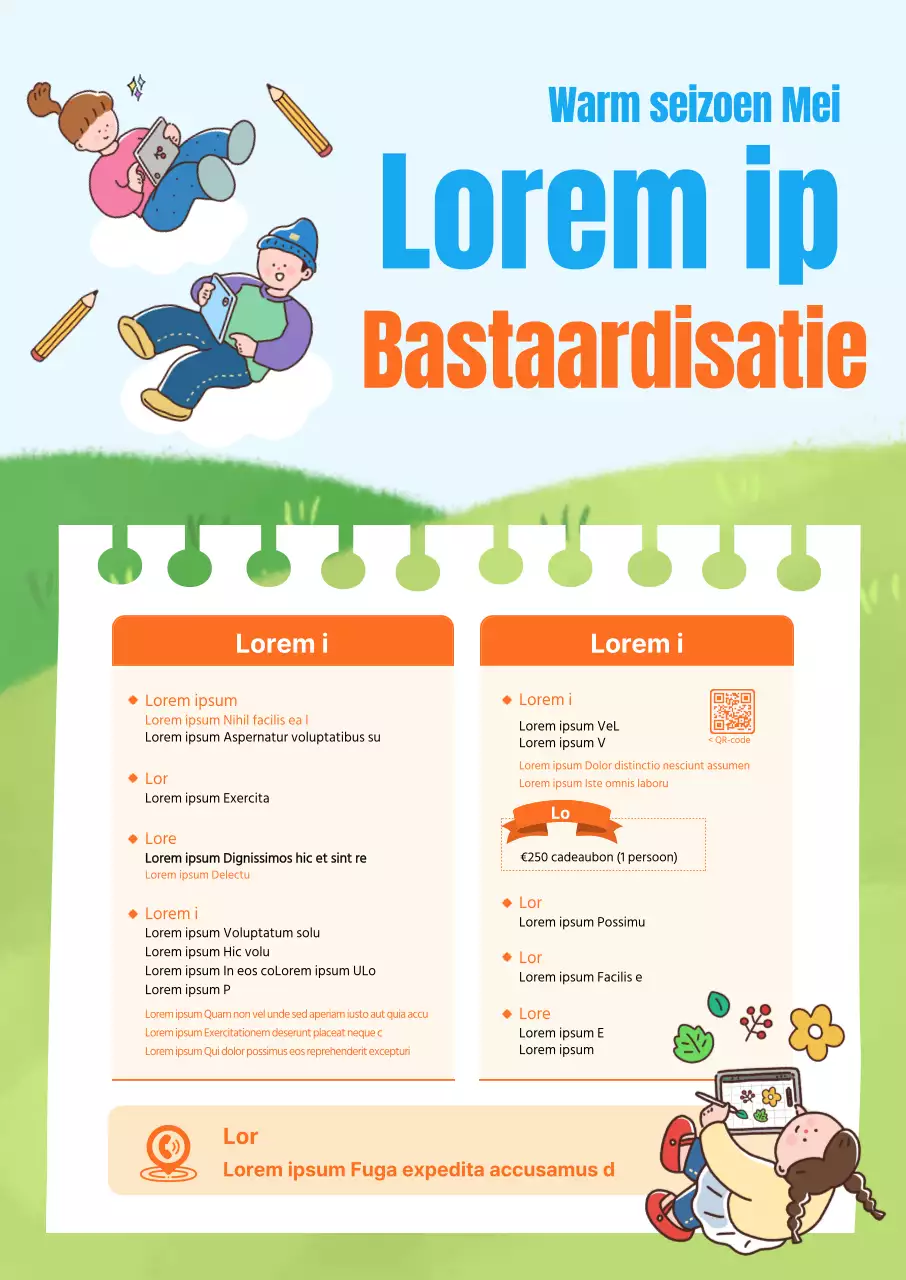 Wedstrijden met schattige kinderen in een veldomgeving