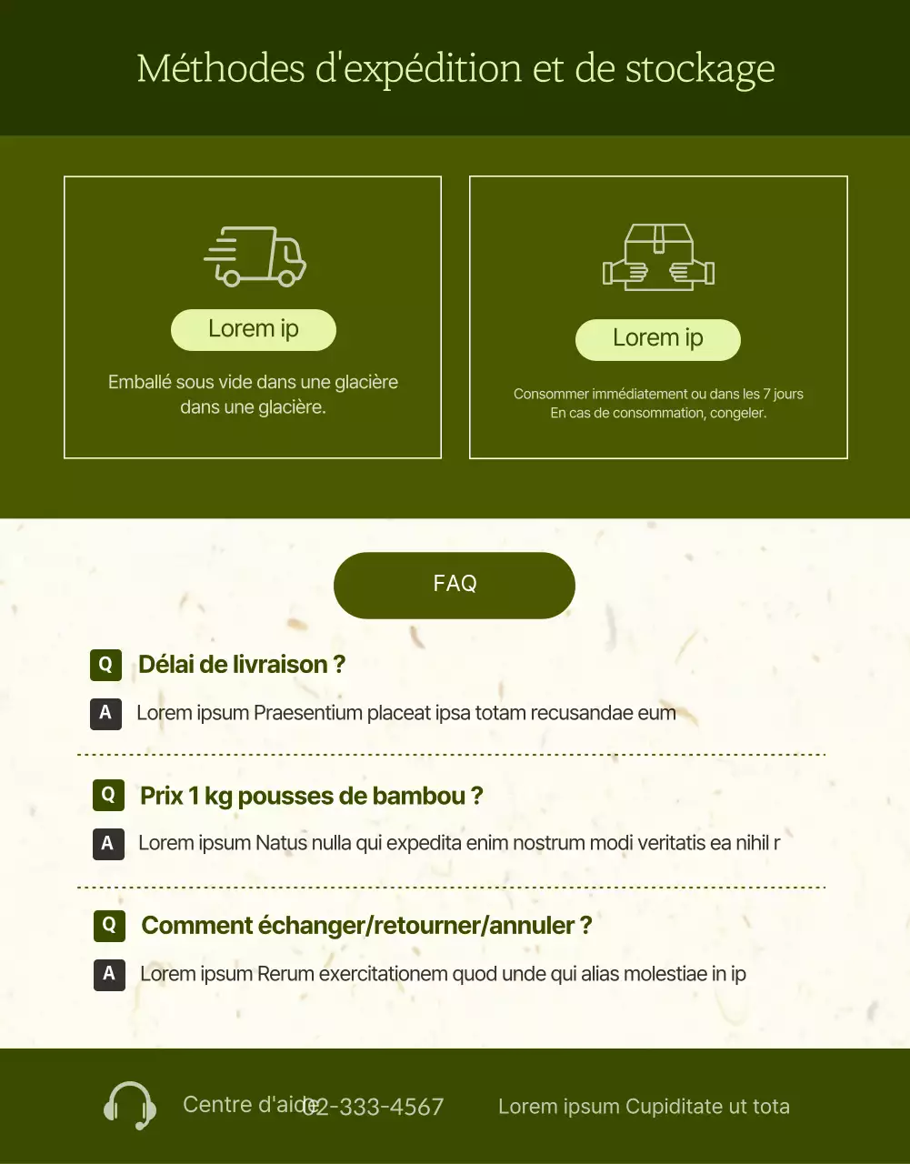 Green, Healthy Foods page détaillée