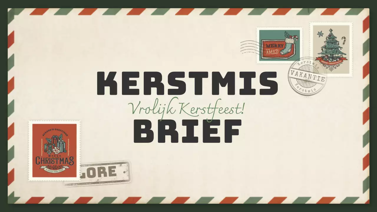 Vintage kerstbrief concept uitnodiging