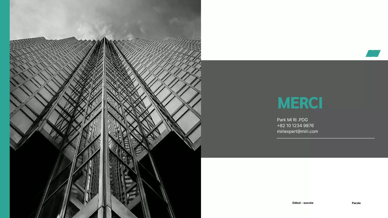 Proposition de société de marketing simple et de couleur menthe