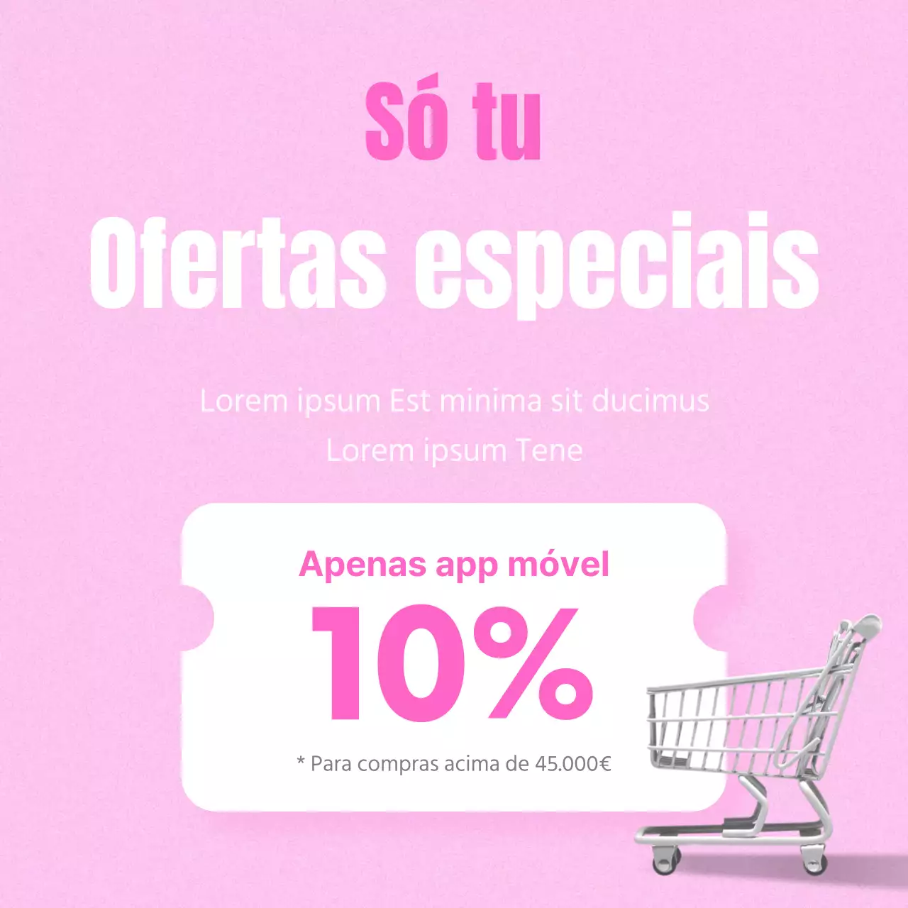 Promover descontos com um simples cupão cor-de-rosa