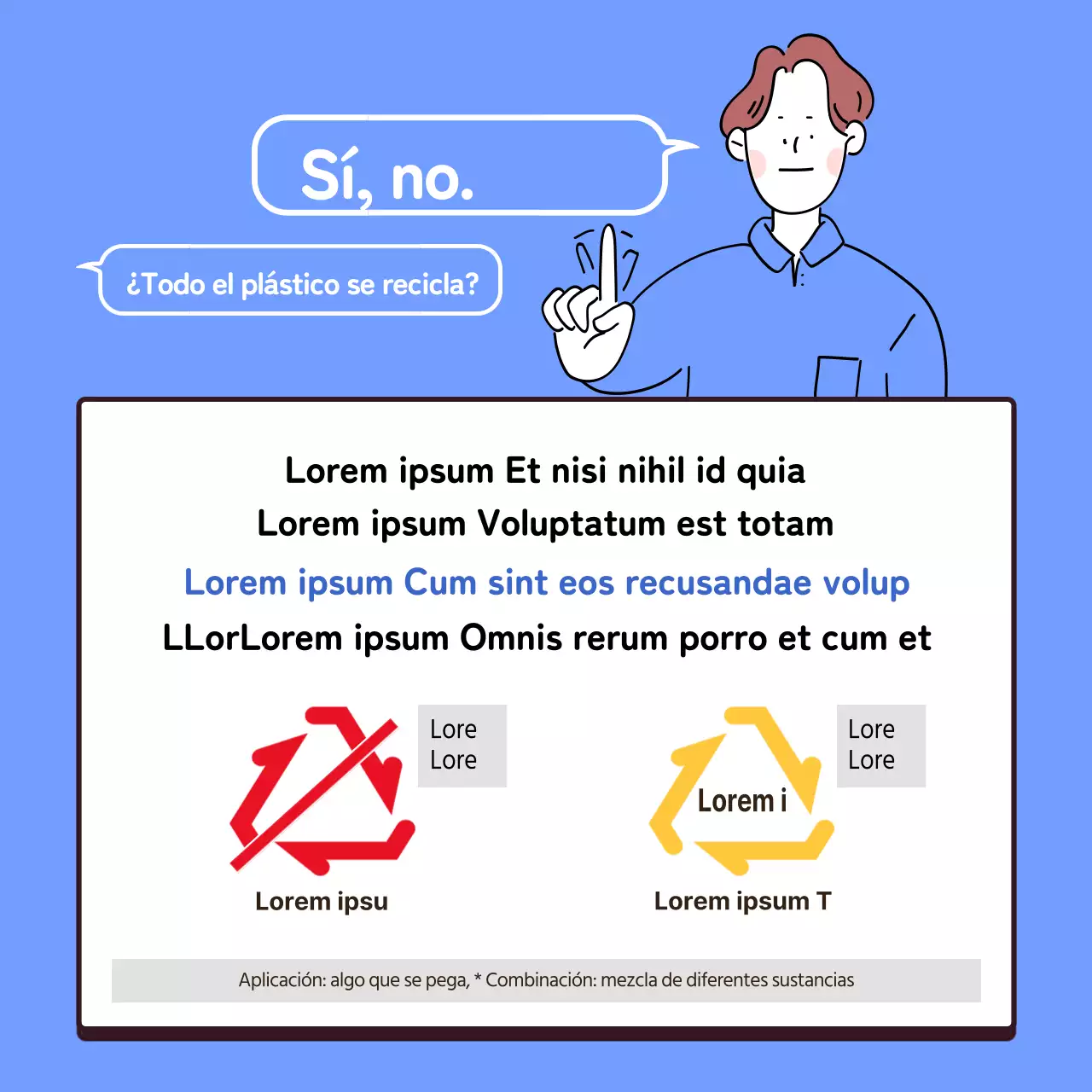 Guía sencilla para reciclar en azul