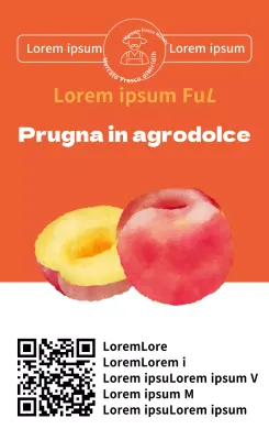 Estate produrre prugna illustrazione semplice adesivo verticale per colore