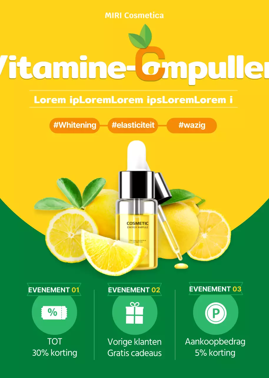 Een eenvoudige gele en groene cosmeticaprimer