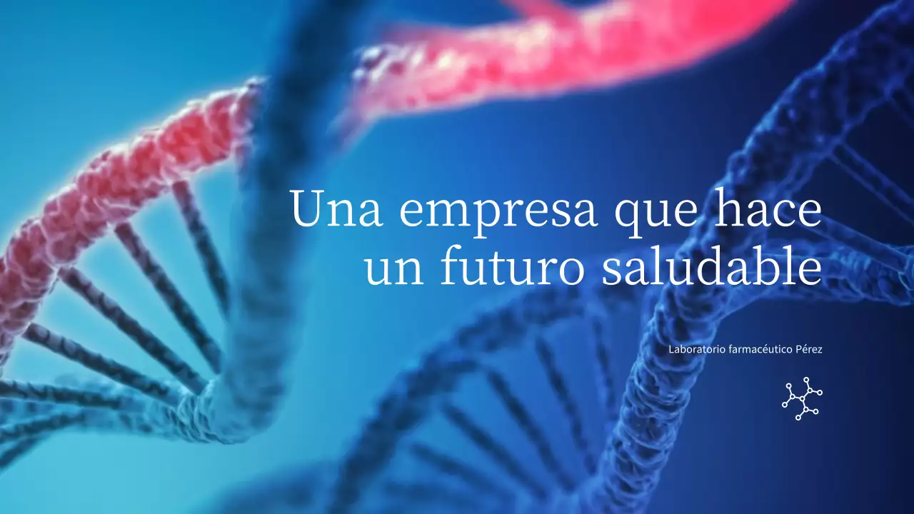 Tema empresarial de laboratorio azul y marrón (presentación)