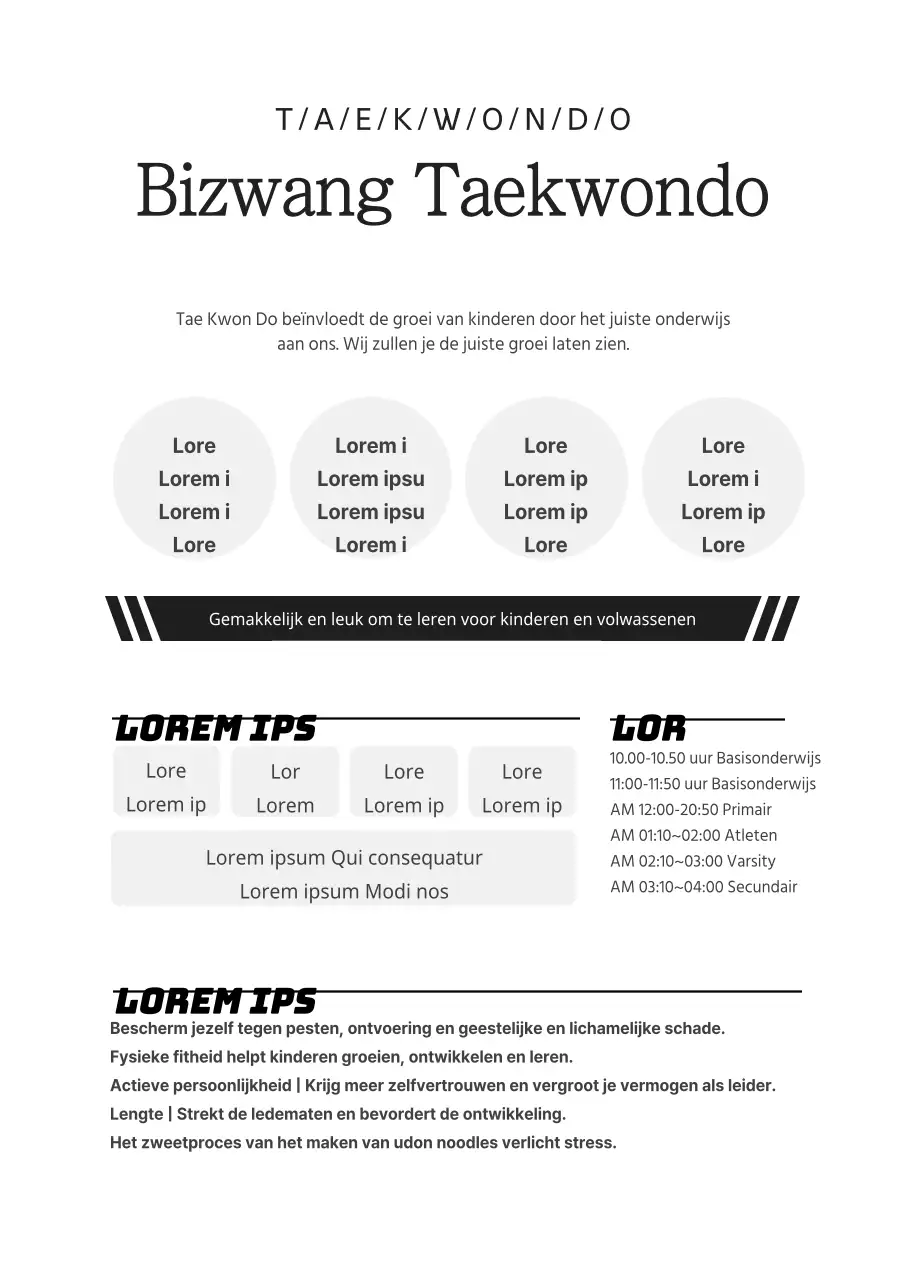 Introduceer je kendo school en promoot evenementen in zwart-wit