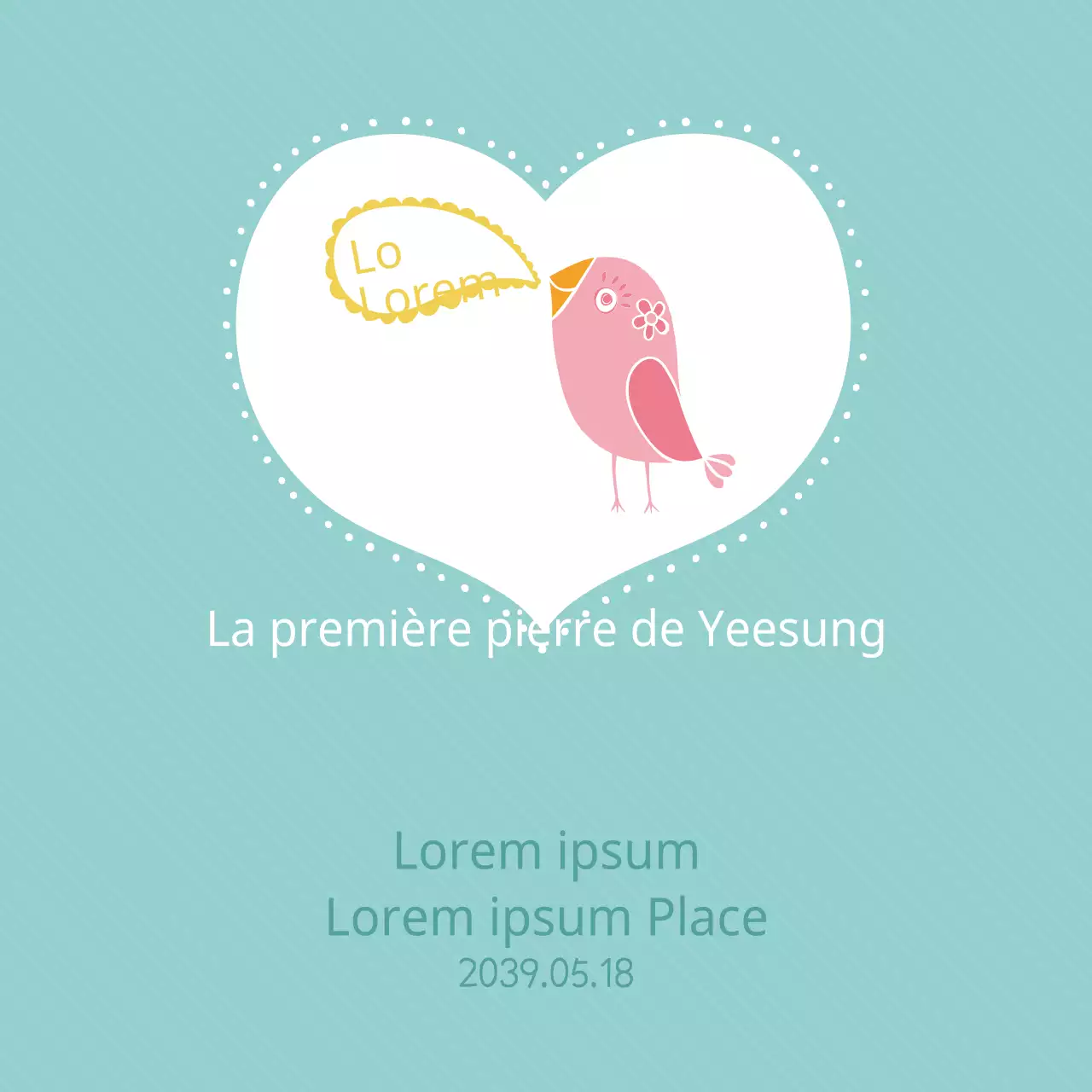 La première pierre de Yeesung