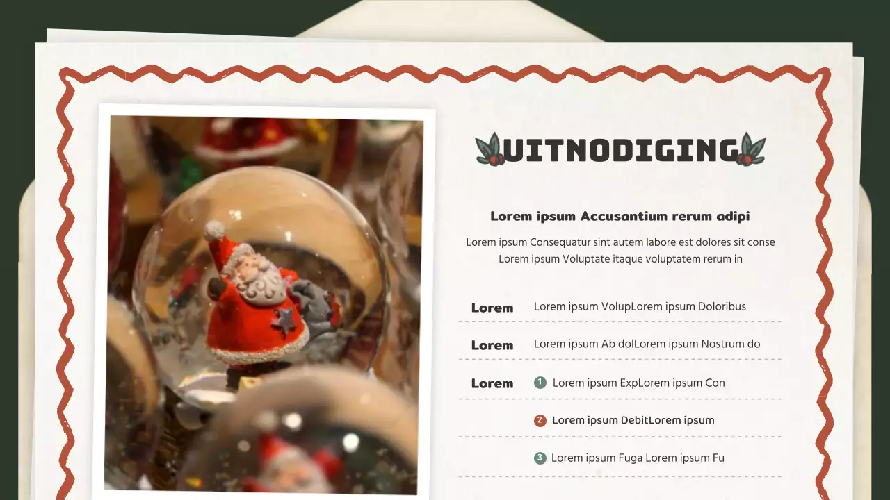 Vintage kerstbrief concept uitnodiging