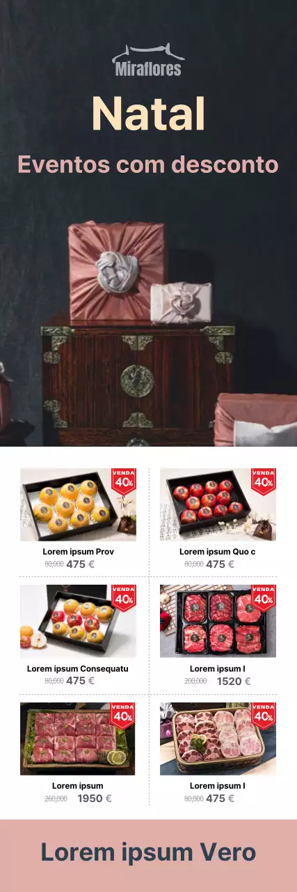 Ofertas do Chuseok com fotografias de conjuntos de presentes embrulhados em furoshiki