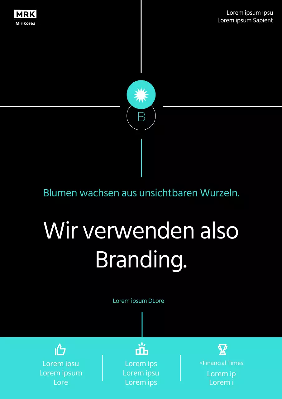 Einfaches Branding in Schwarz und Minze