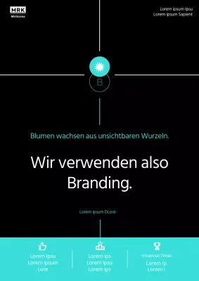 Einfaches Branding in Schwarz und Minze