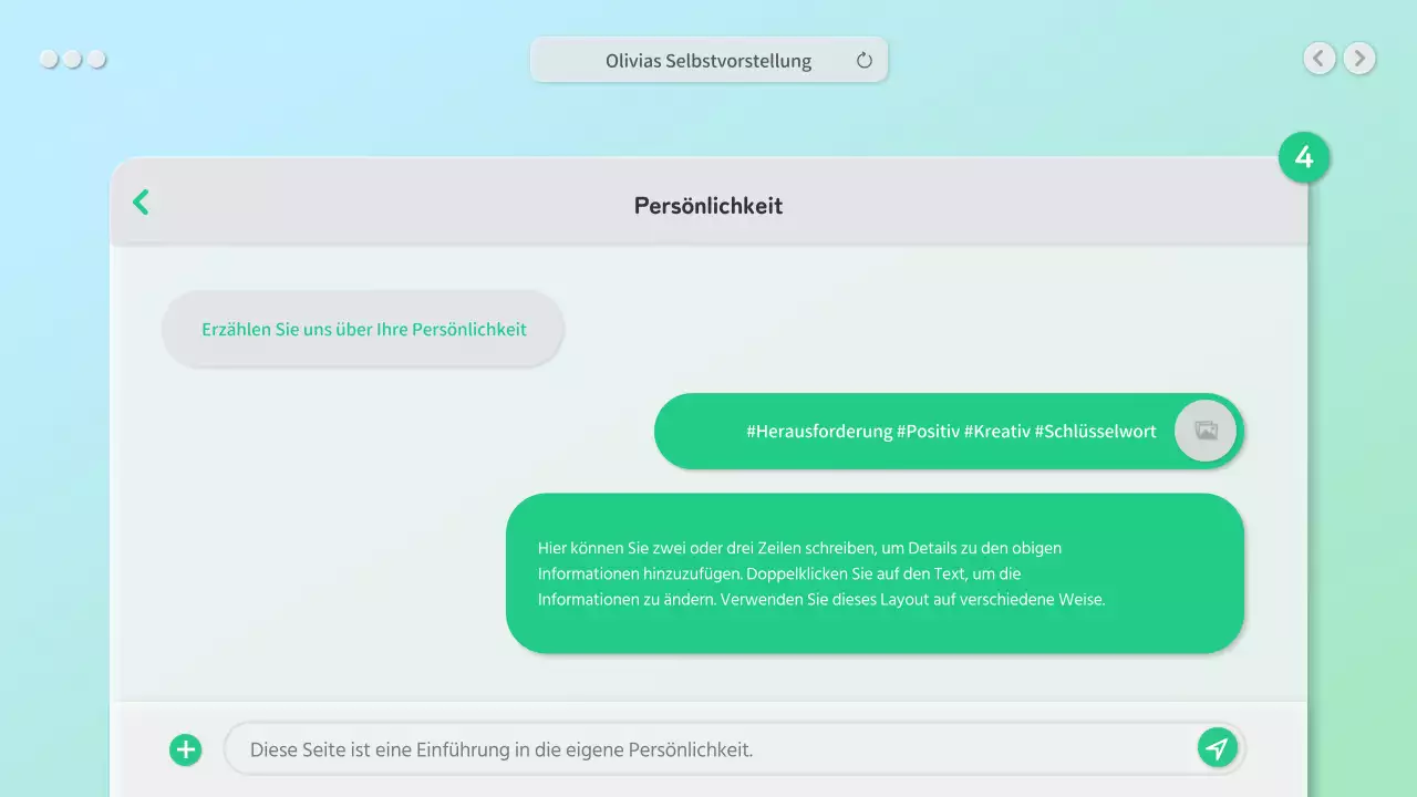 Ein sauberes Bio mit einem grünen GUI-Konzept