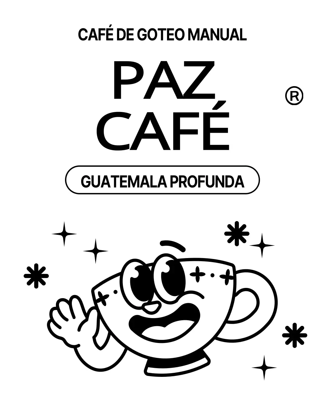 Granos de café con un simpático diseño de una taza de café negra ilustración de un personaje