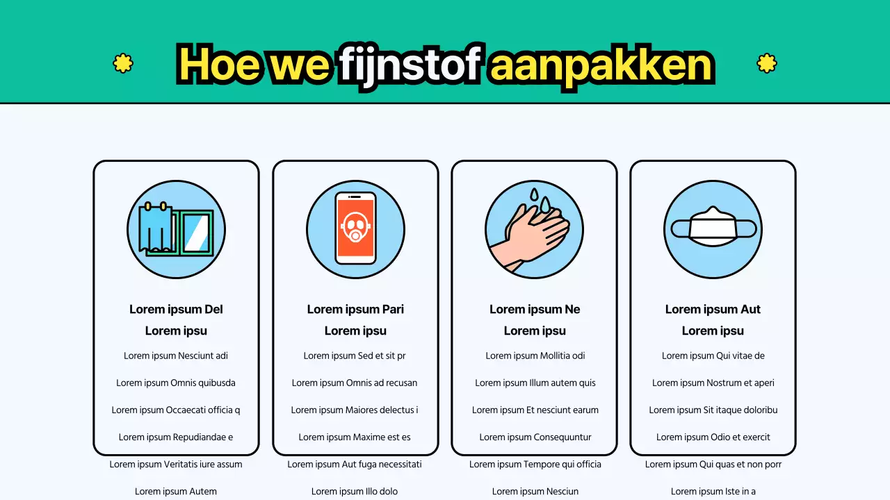 Milieubedeeltjes sjabloon