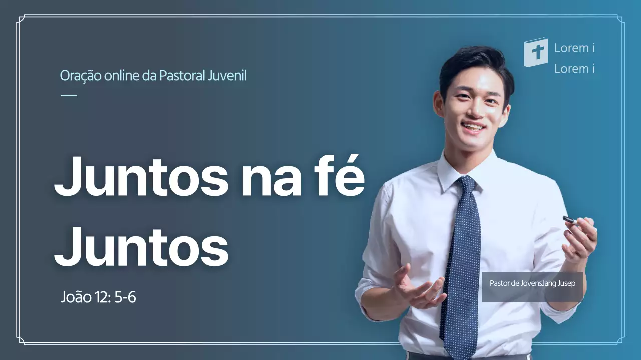 Serviço de oração em linha azul