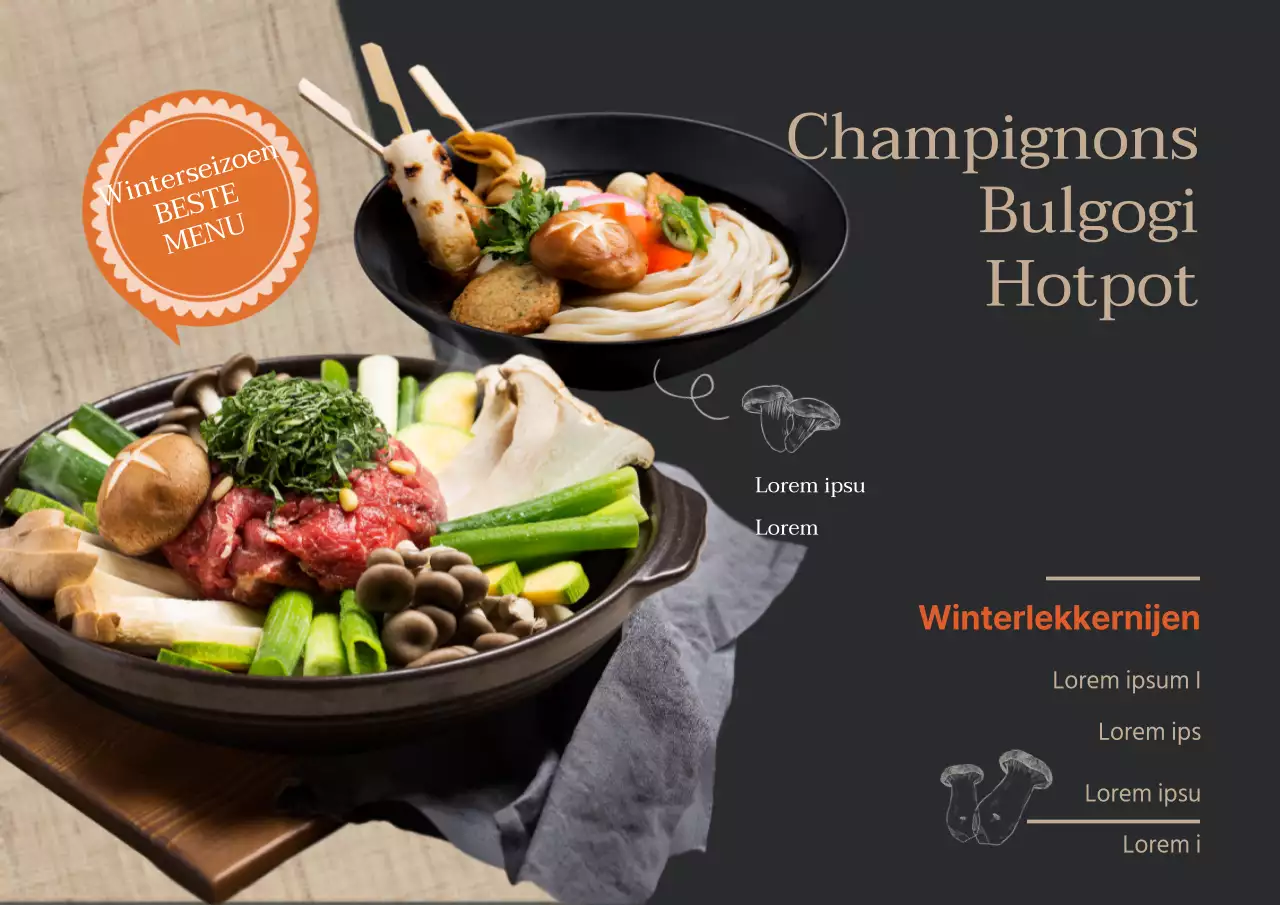 Paddenstoelen Bulgogi Hotpot