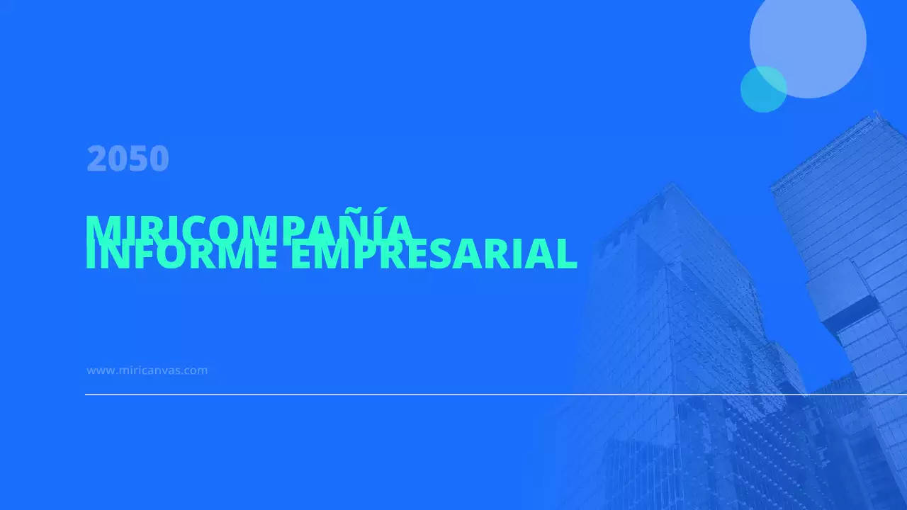 Informes empresariales sencillos en azul