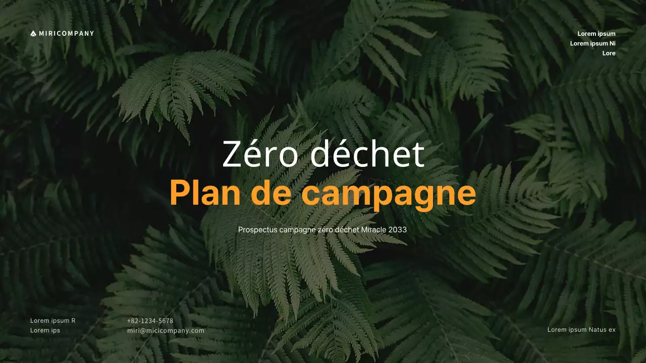 Un dossier simple sur la campagne zéro déchet dans des tons verts discrets