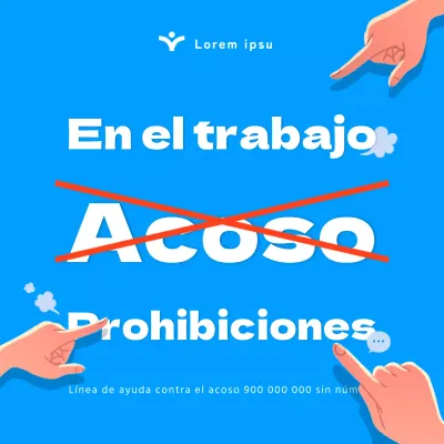 La ilustración en azul introduce leyes contra el acoso laboral