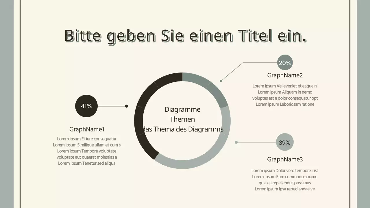 Infografik zum Donut-Diagramm mit einem Konzept in Elfenbein und Grau