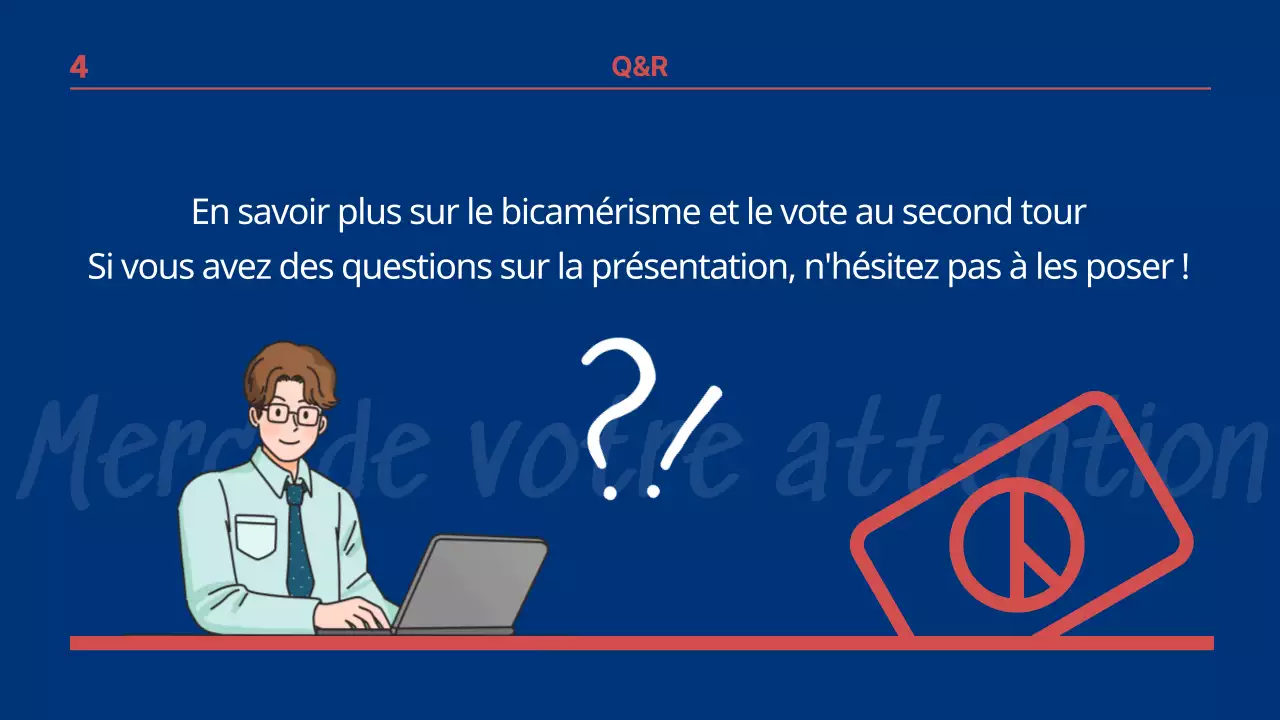 Présentation comparative de l'élection présidentielle française avec un thème infographique bleu et rouge