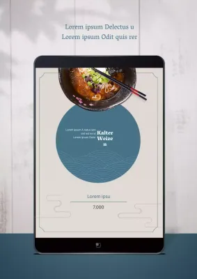 Werbung für das neue Soba-Nudel-Menü