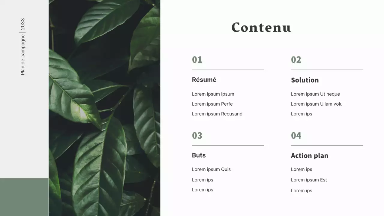 Un dossier simple sur la campagne zéro déchet dans des tons verts discrets