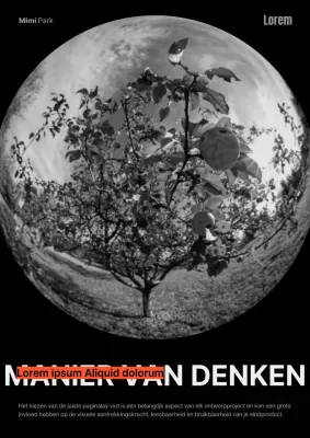 Autobiografie van een vervormde boom in zwart-wit