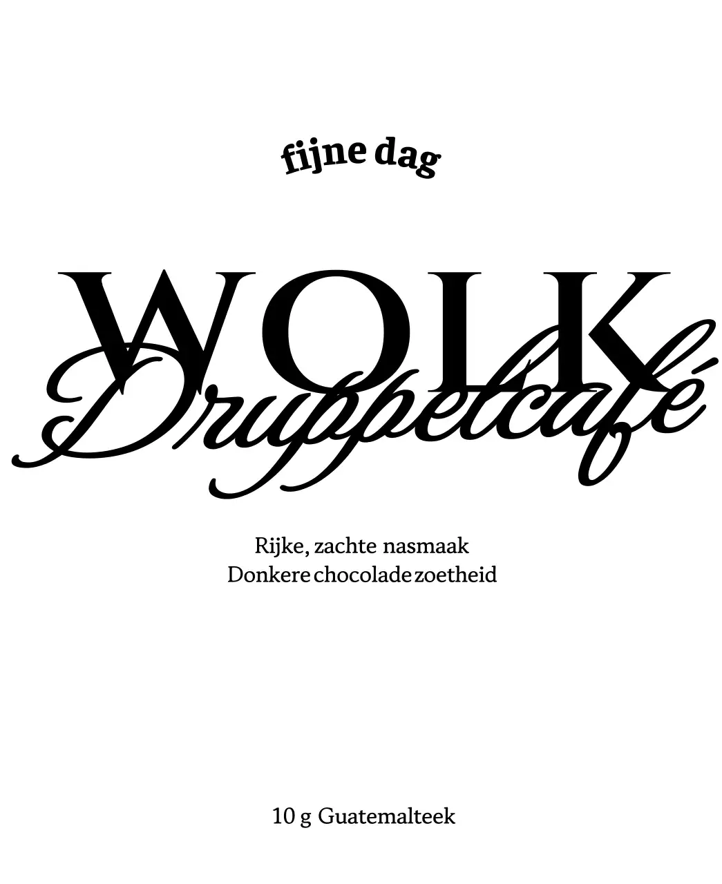 Eenvoudige koffiebonen met zwarte tekstaccenten