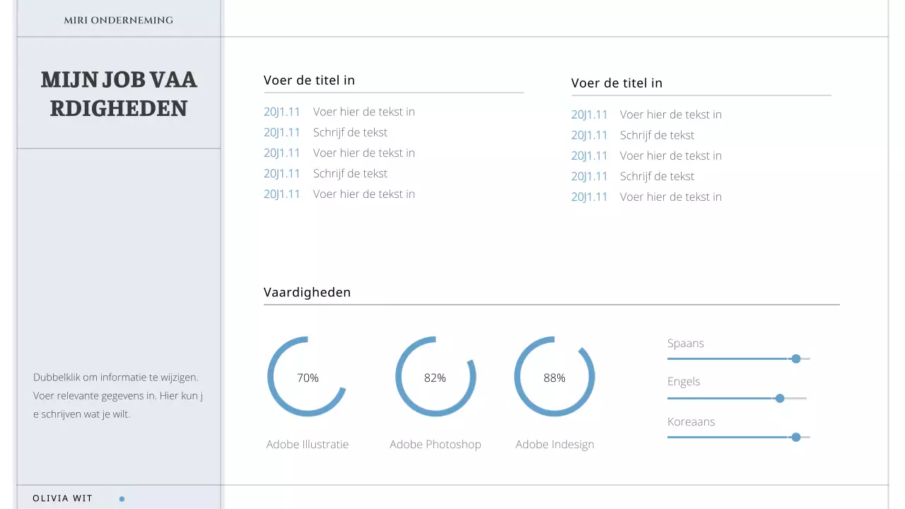 Een eenvoudige, minimalistische sollicitatiebrief in wit