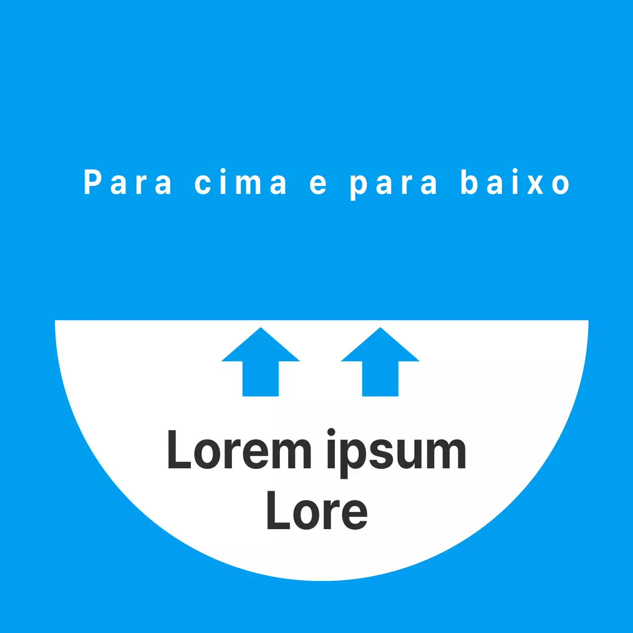 Para cima e para baixo