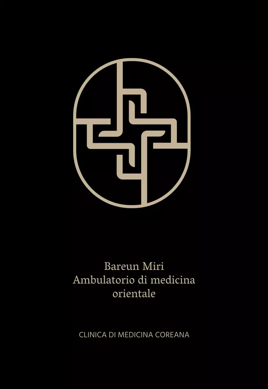 Simbolo nero Logo insegna clinica orientale