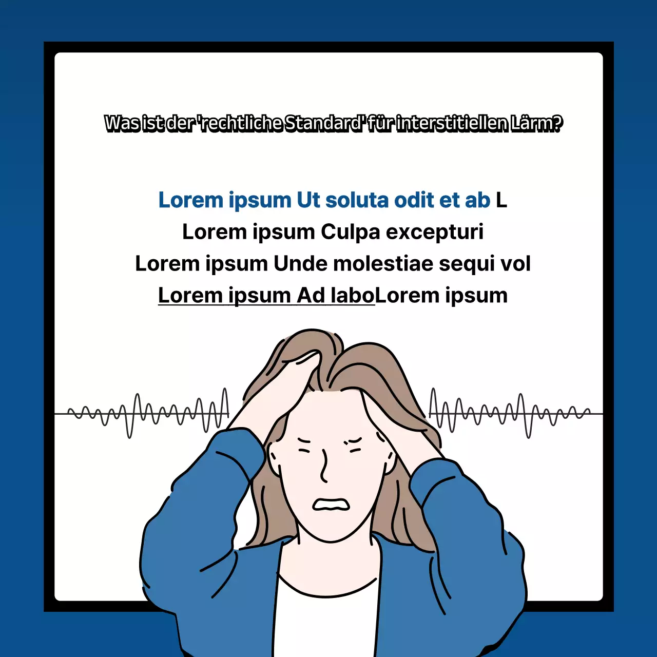 Wie man mit Zwischengeräuschen mit Knalleffekten in Marineblau und Orange umgeht